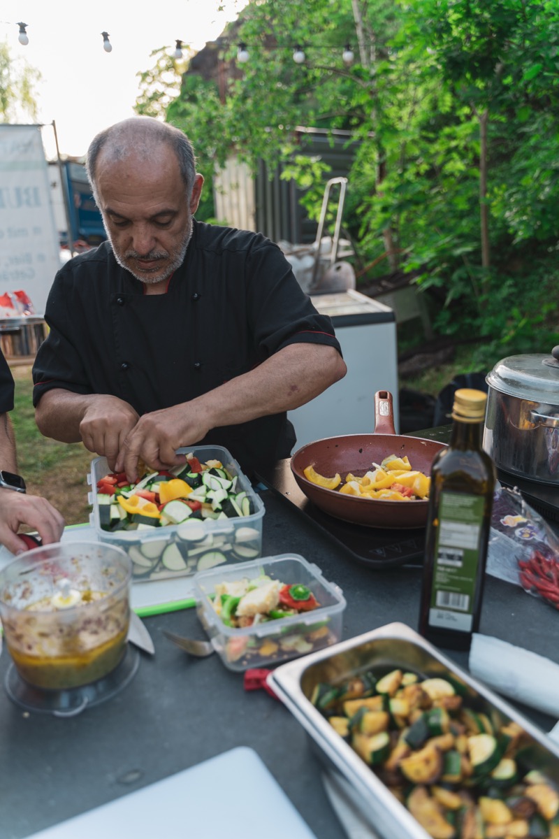 Event Catering Leipzig – Gemüse wird frisch vorbereitet